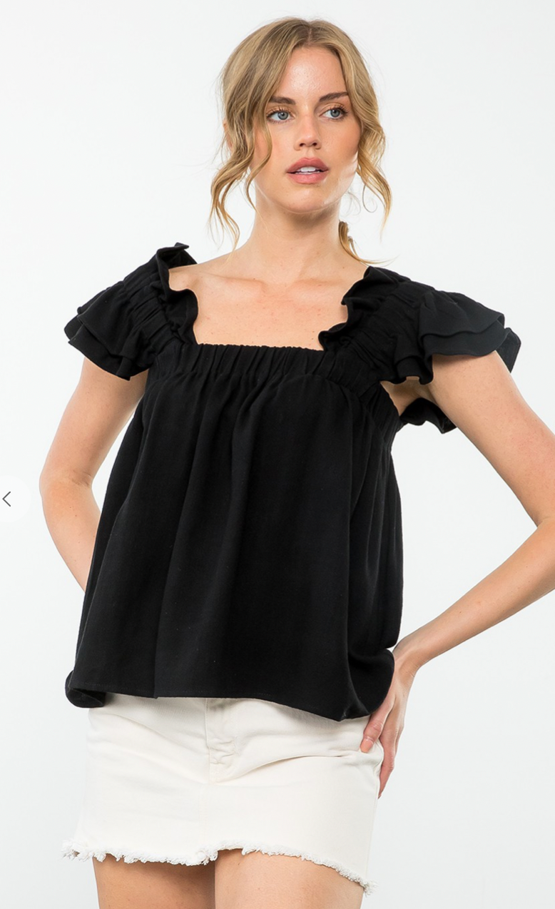 Ruffle Sleeve Tank Top