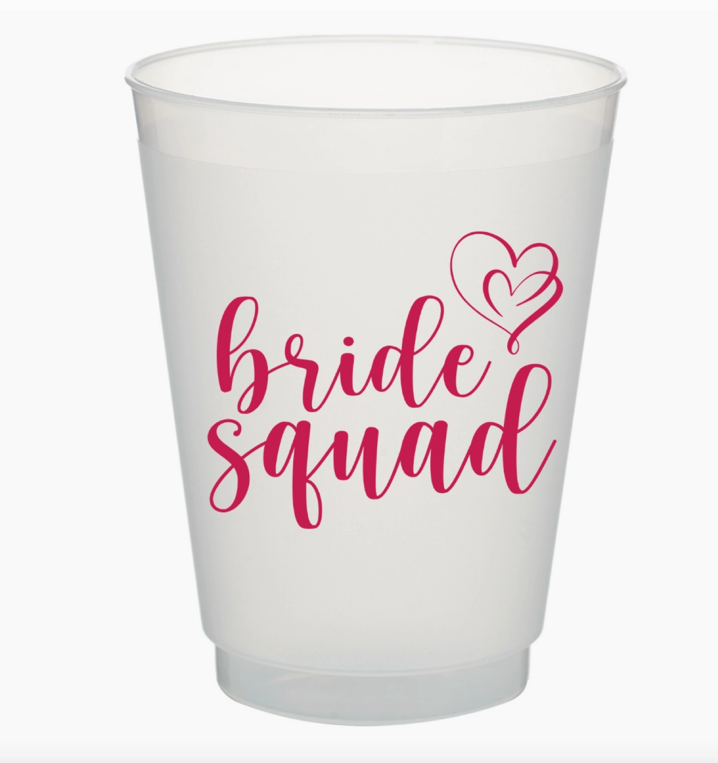 Bride Squad Frost Flex Plastic Cups