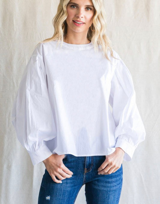 Griffin Long Puff Sleeve Top