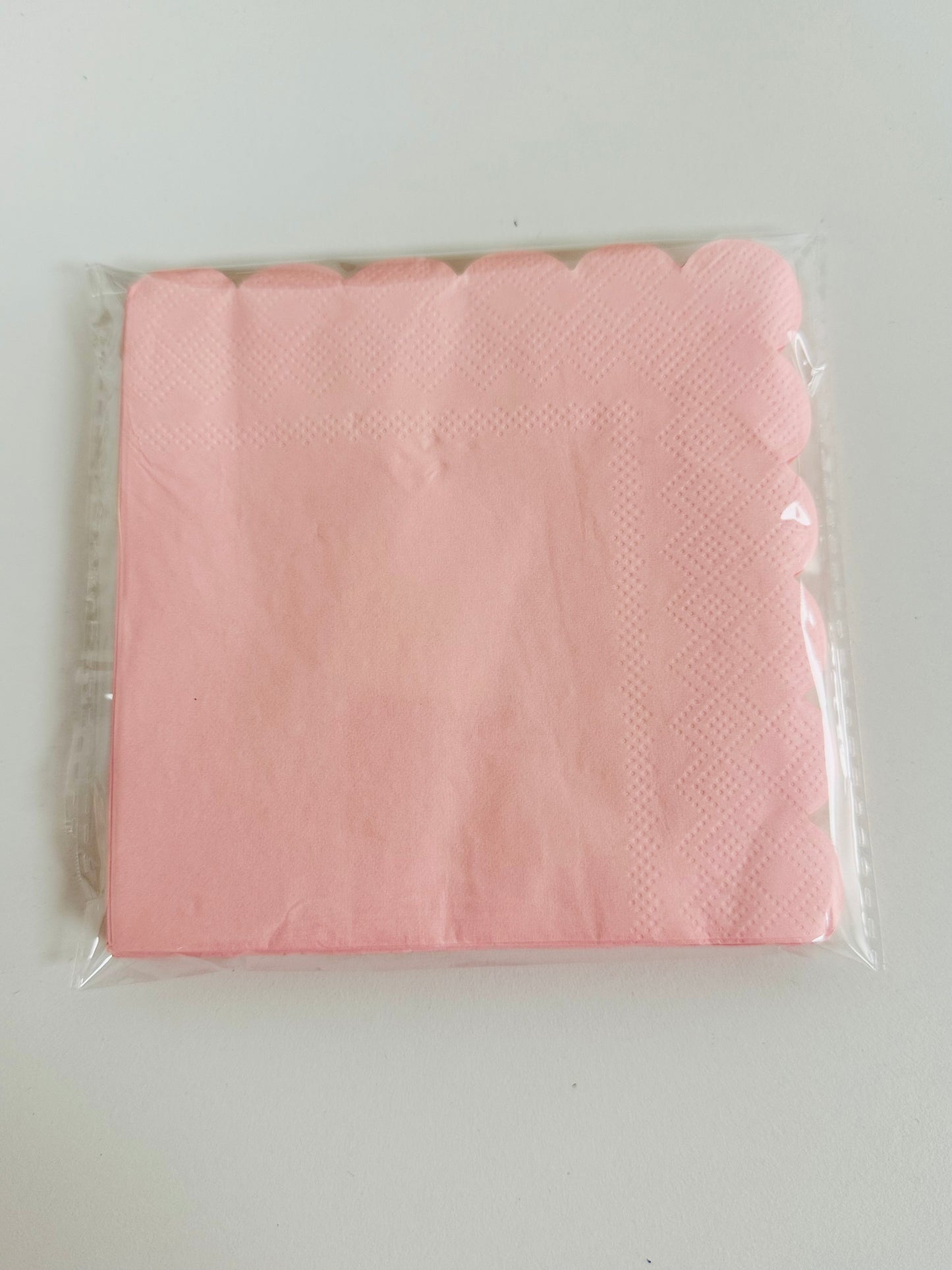 Scalloped Napkins- Pink