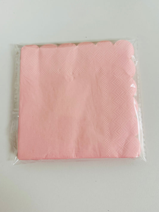 Scalloped Napkins- Pink