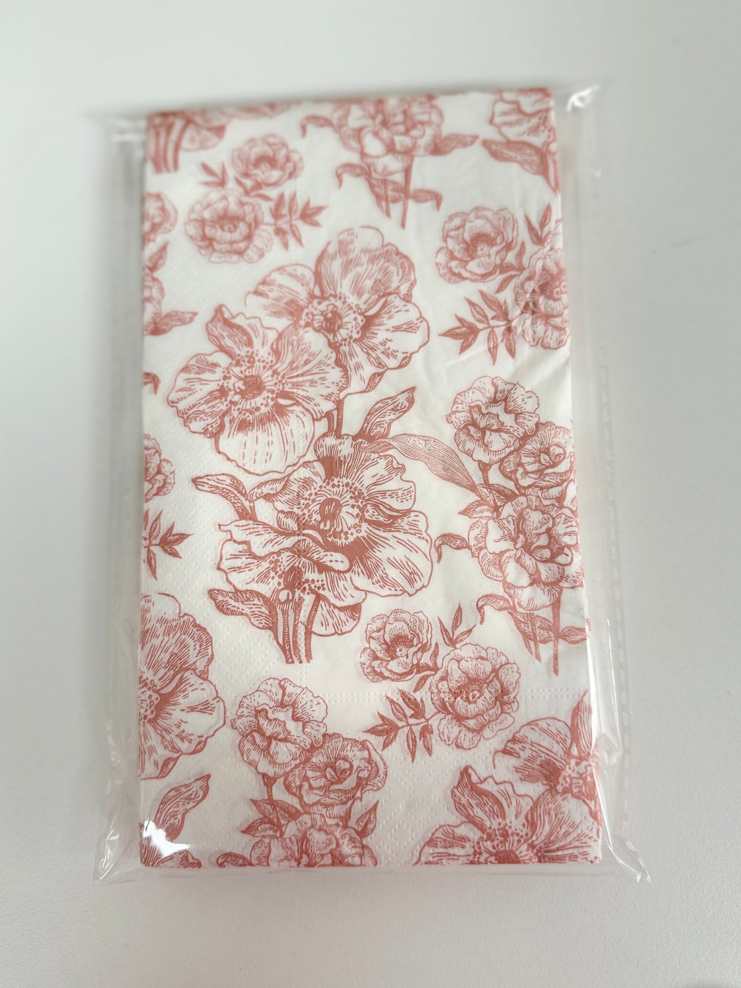 Floral Print Guest Napkins- Pink