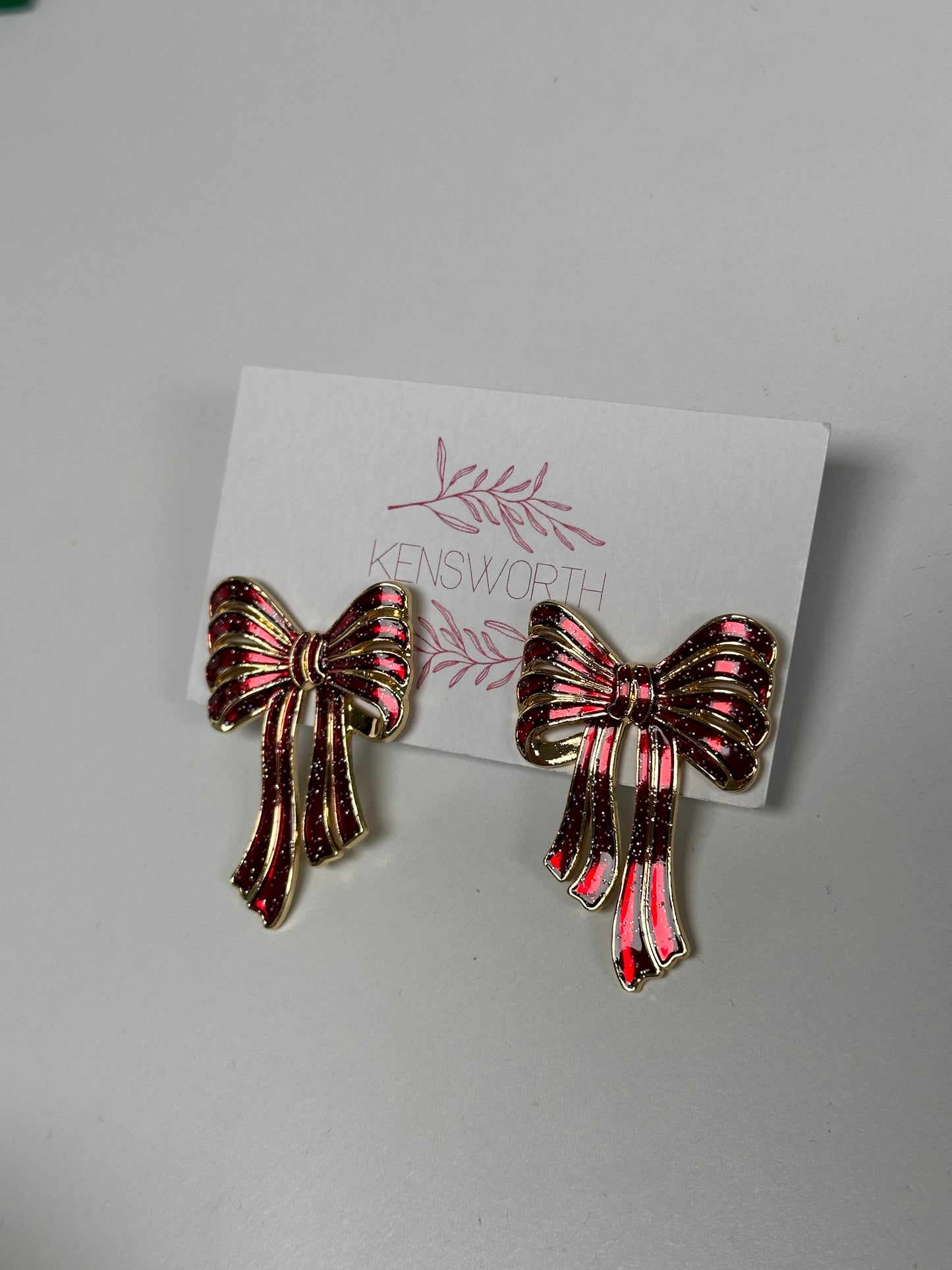 Christmas Bow Earrings