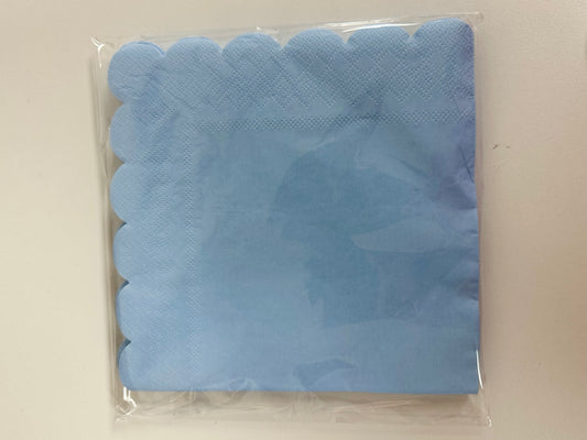 Scalloped Square Napkin- Blue