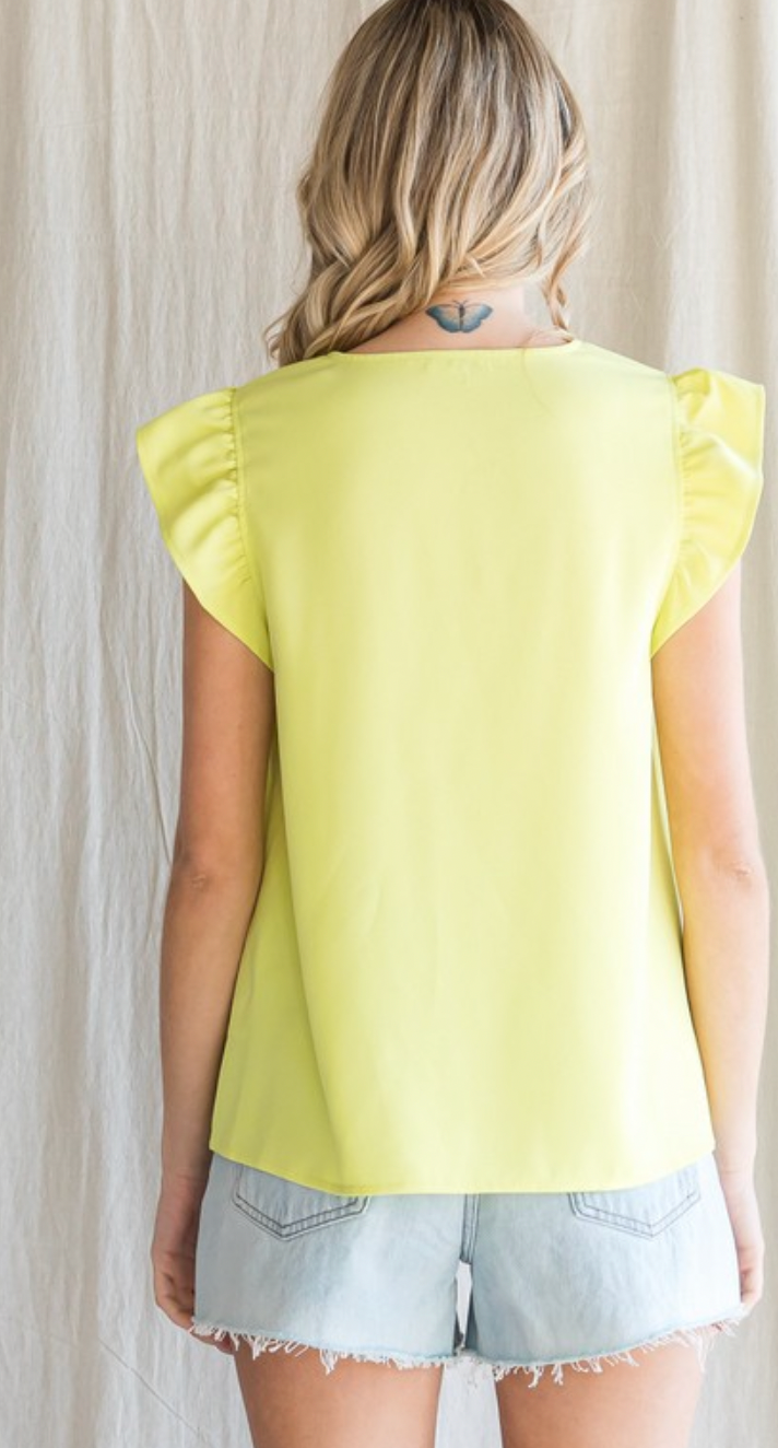 Solid Scalloped Neck Top
