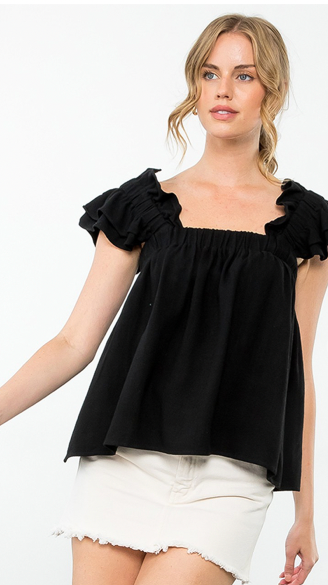 Ruffle Sleeve Tank Top