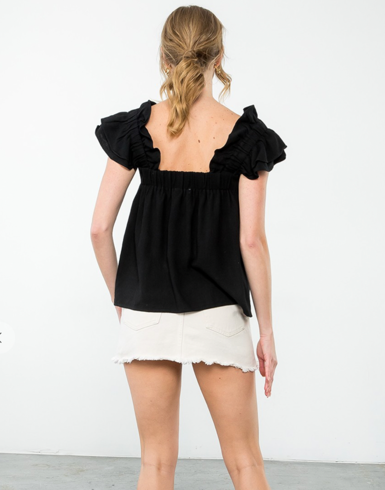 Ruffle Sleeve Tank Top