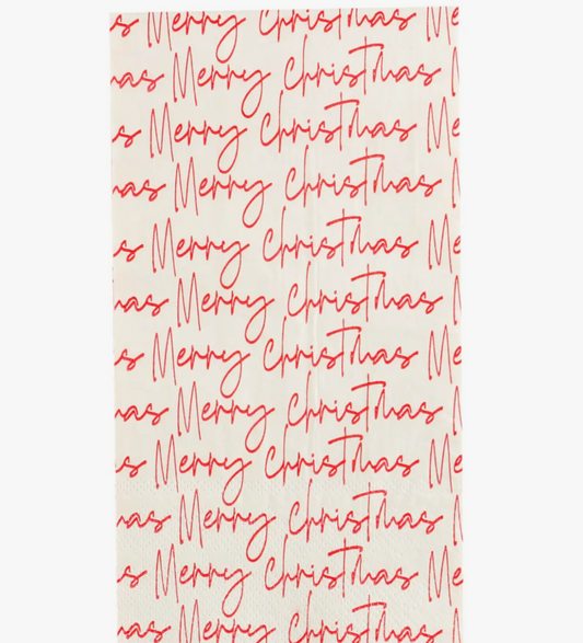 Merry Christmas Script Guest Towel