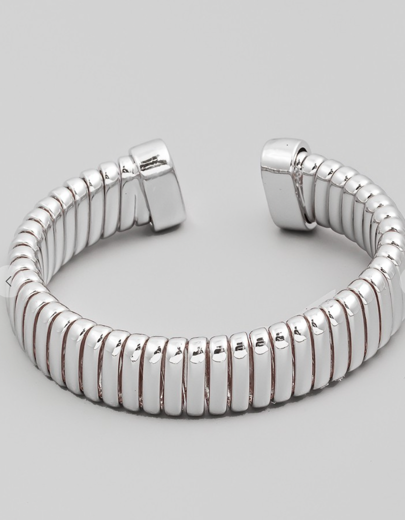 Flat Metallic Coil Bracelet