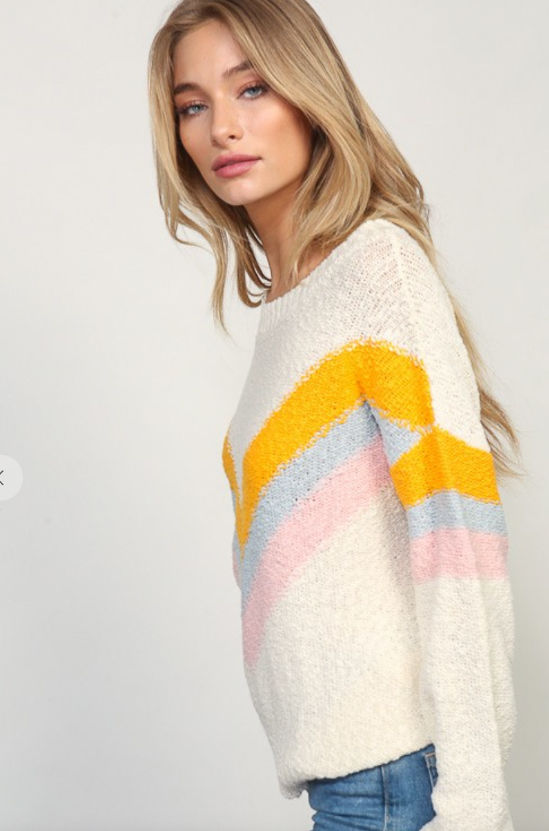 Jenna Multi Color Light Weight Sweater