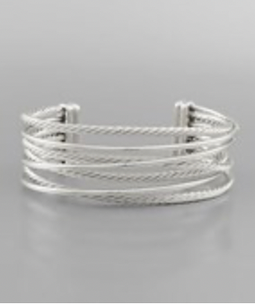 Multi Row Metal Rope Cuff