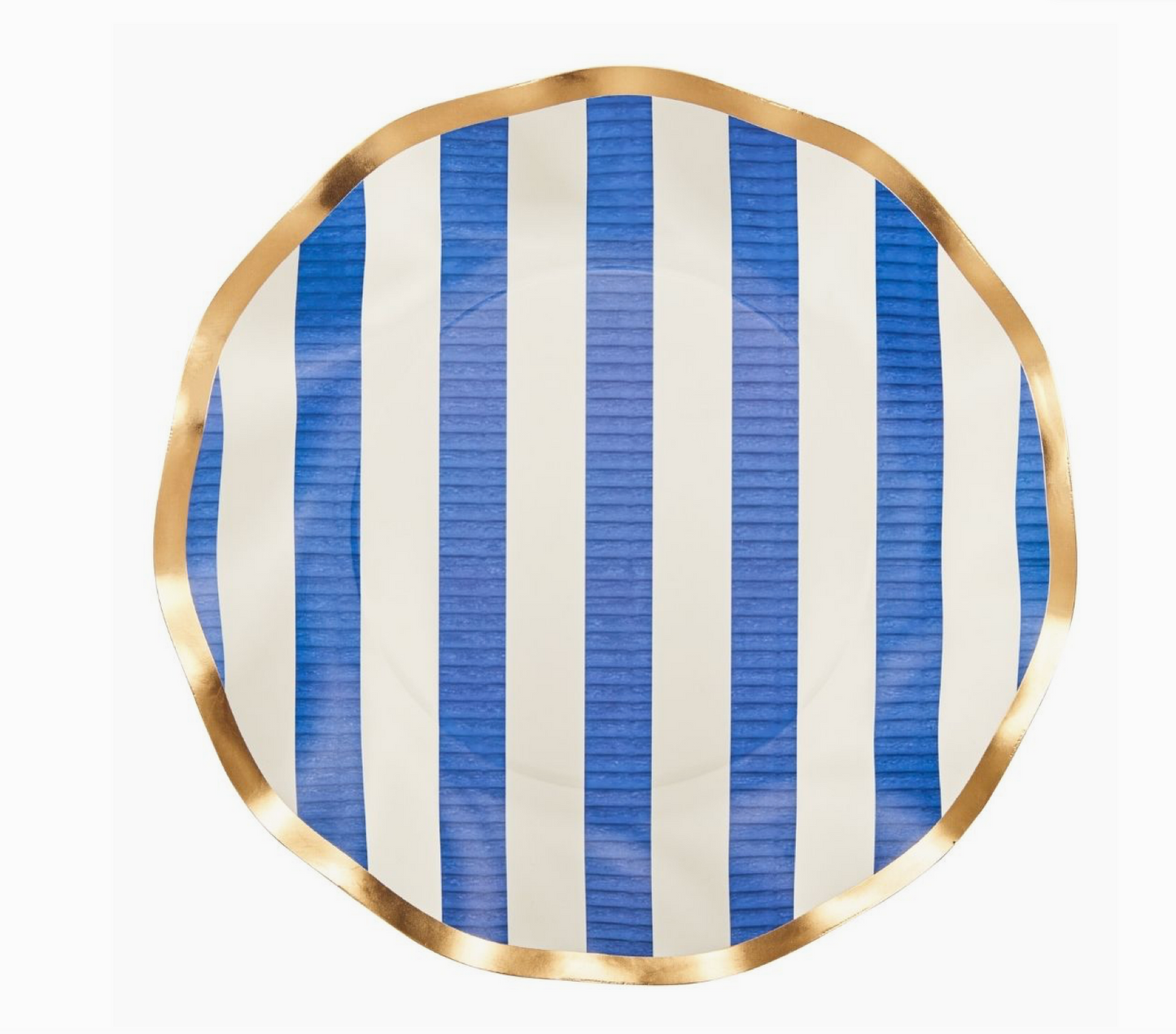 Stripe Wavy Salad Plate