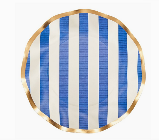Stripe Wavy Salad Plate