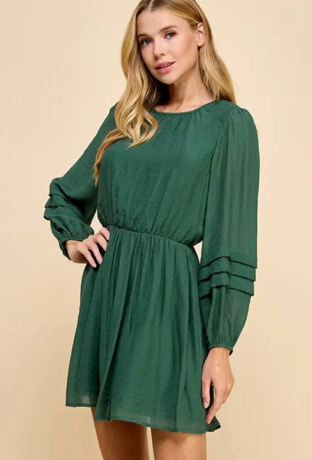 Olivia Pleated Dress