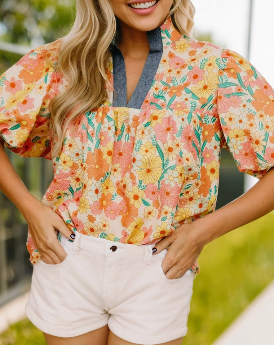 Lane Floral Print Top