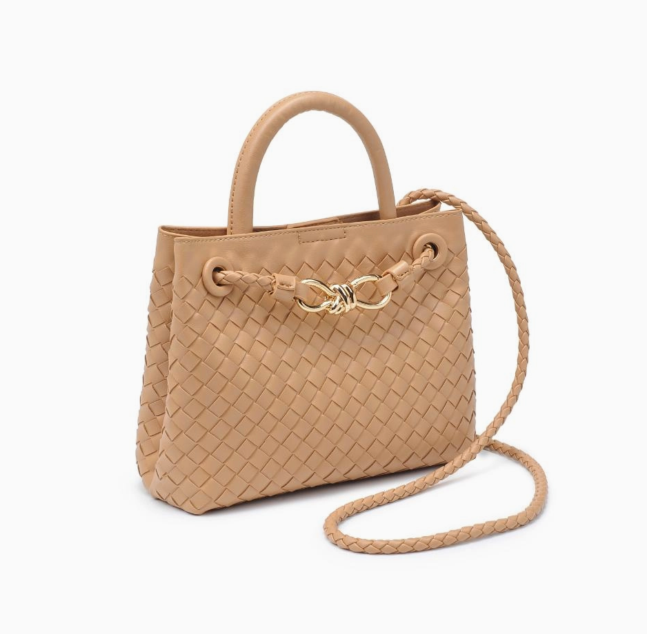 Blakely Woven Crossbody- Natural