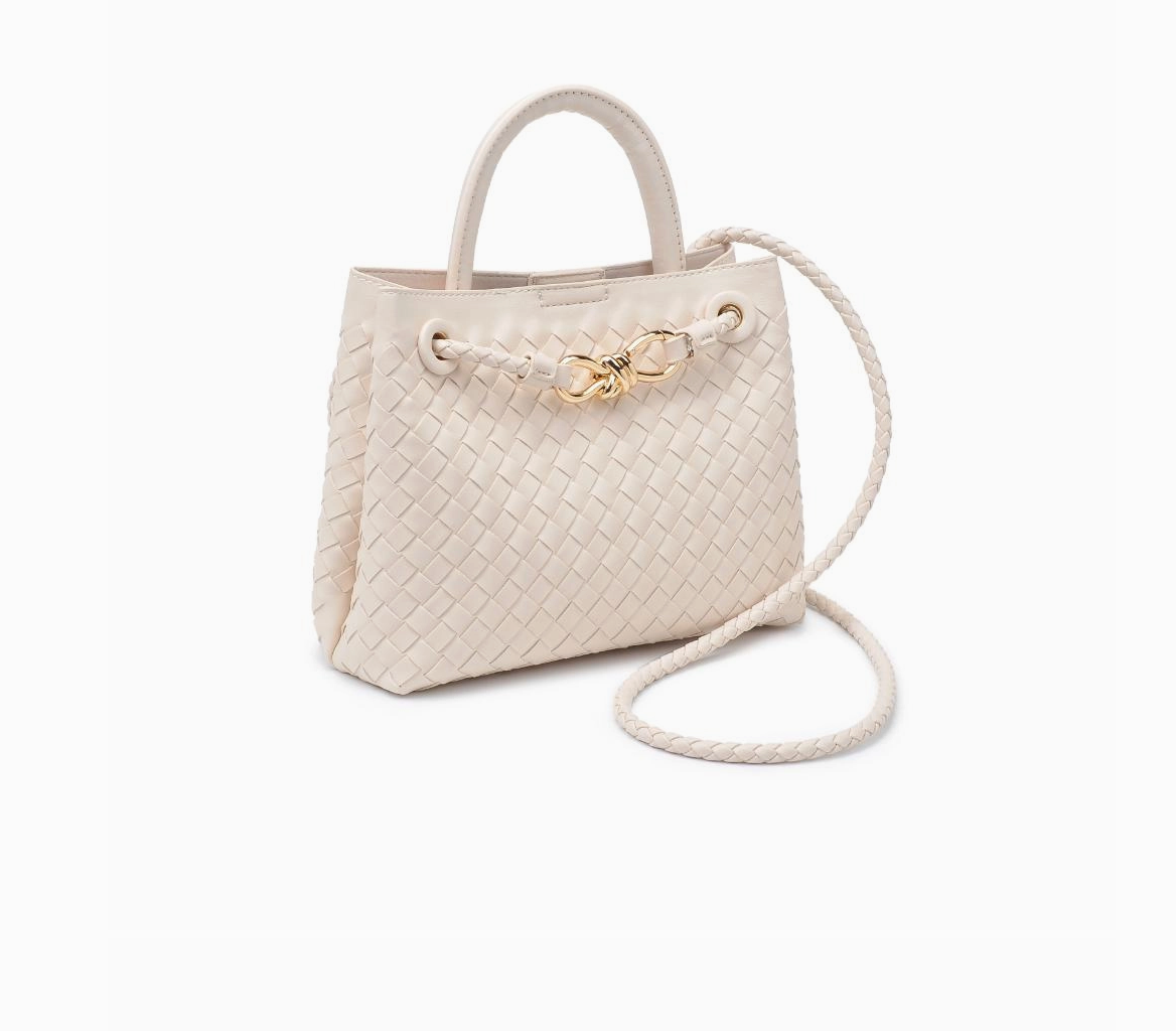 Blakely Woven Crossbody- Ivory