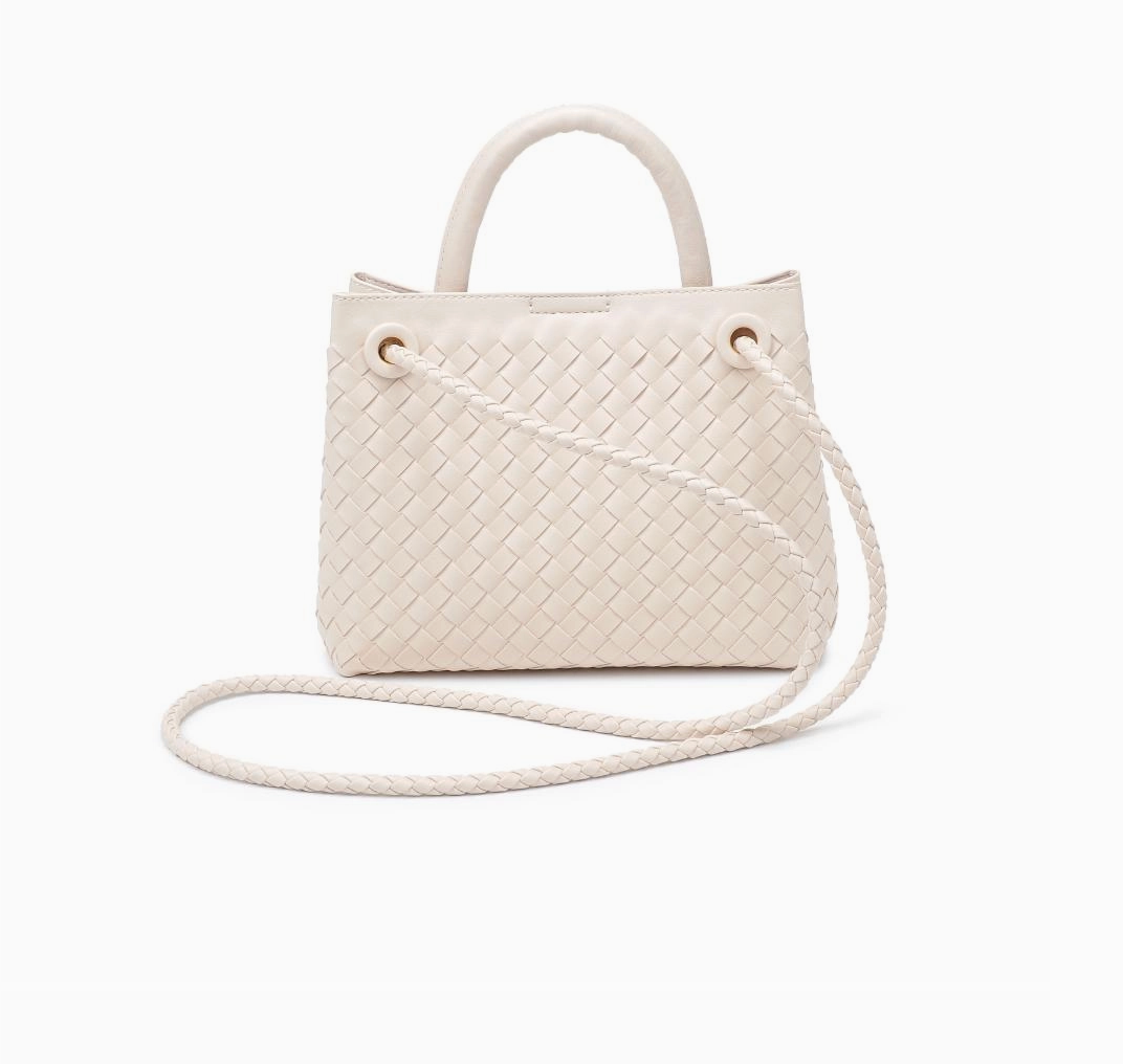 Blakely Woven Crossbody- Ivory