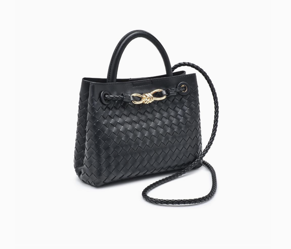 Blakely Woven Crossbody- Black