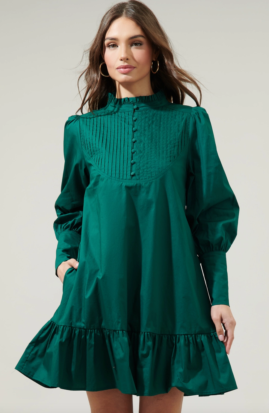 Beacher Pintuck Shift Dress