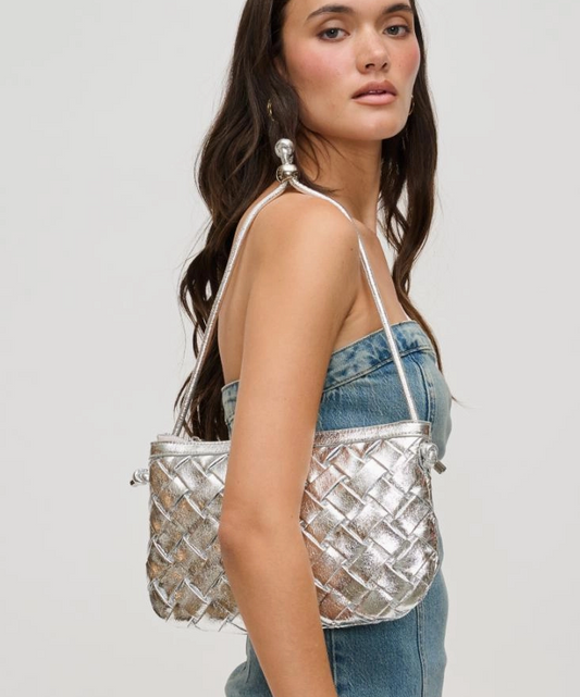 Regina Clutch- Silver