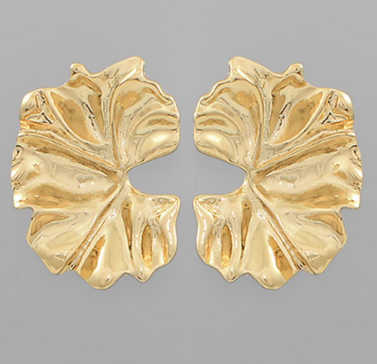 Metal Leaf Earrings