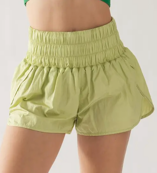 Elastic Quilted Waistband Active Short Pants