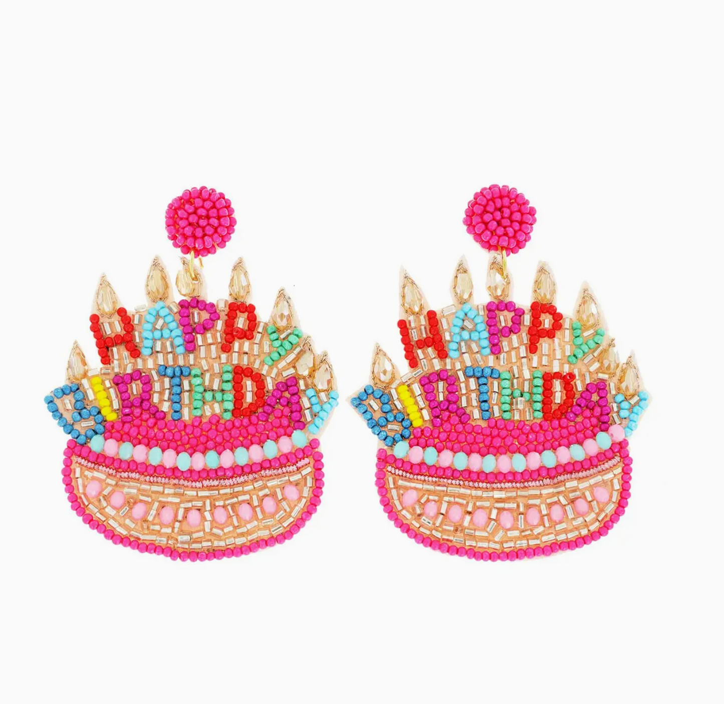 Happy Birthday Cake Earrings