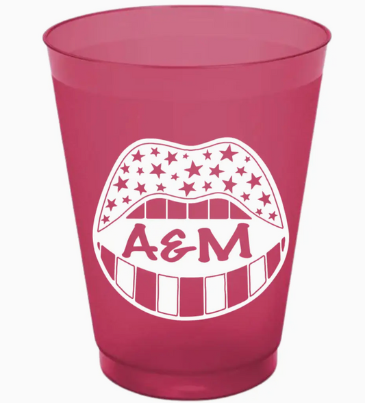 A&M Game Day Frost Flex Plastic Cups