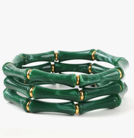 Acrylic Tube Bracelet - Green