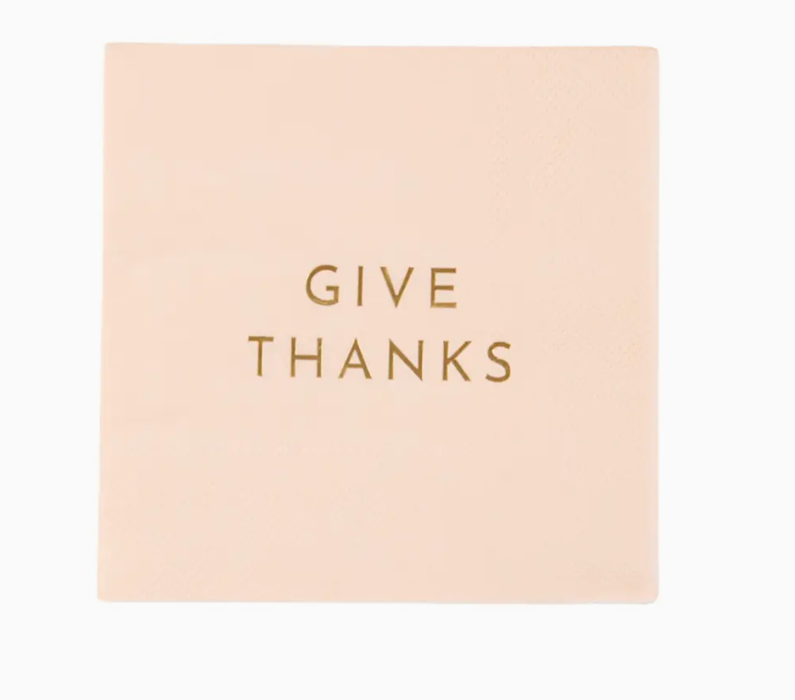 Give Thanks Cocktail Napkins