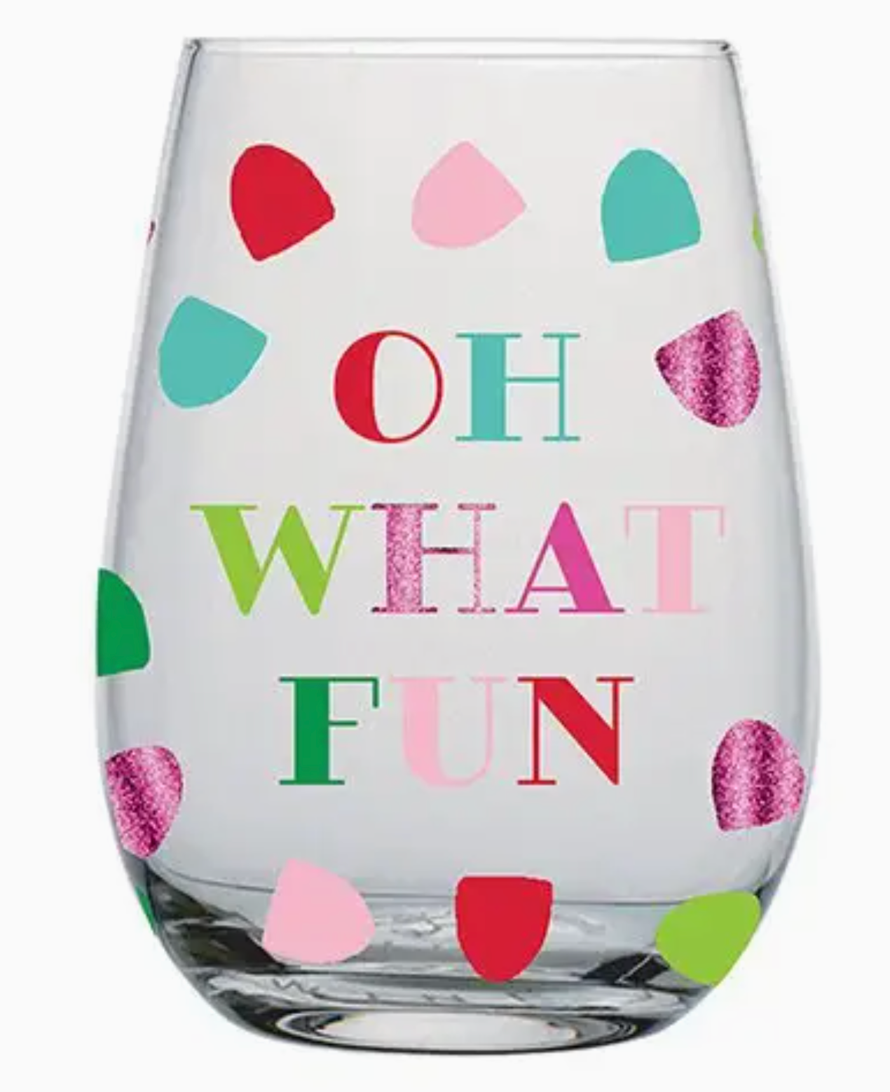 Oh What Fun Wine Glass