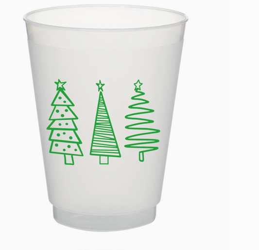 Christmas Tree Trio - 16oz Frost Flex Cups