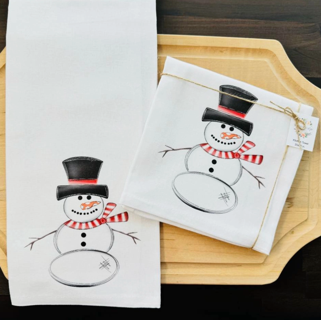 Snowman Kitchen Towel