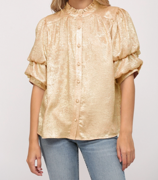 Francine Foiled Top