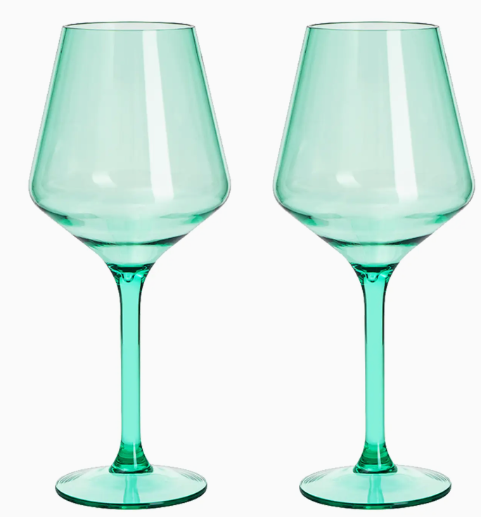 Acrylic Stemmed Wine Glass | 15oz - Bright Green