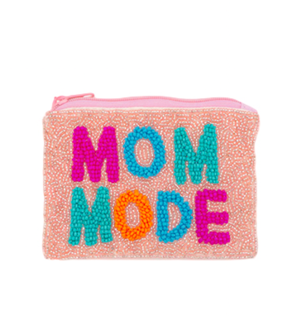 Mom Mode Beaded Coin Pouch