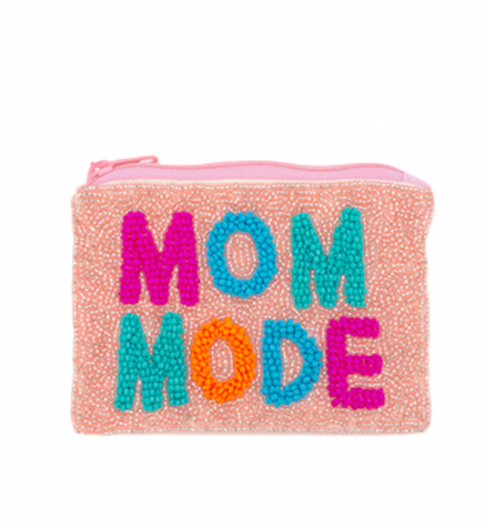 Mom Mode Beaded Coin Pouch
