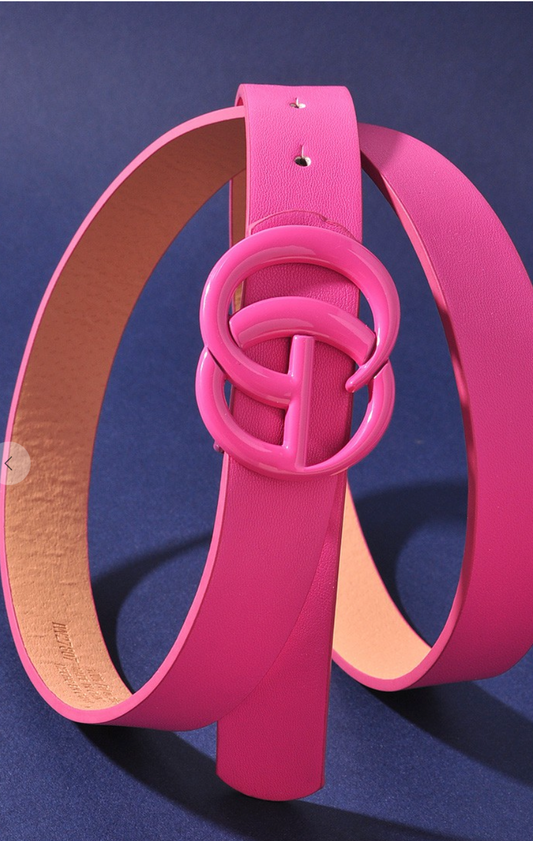 Color Coated Belt- Pink